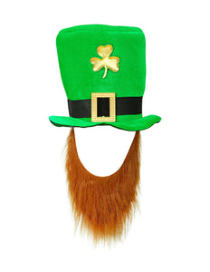 e-carnavalskleding-SYK Sint Patrick's hoge hoed met baard