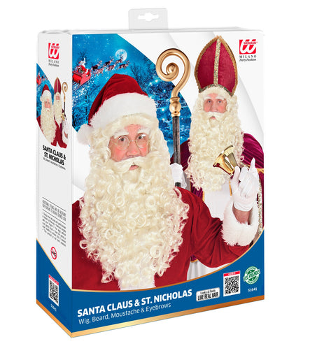 e-carnavalskleding-SYK Sinterklaas of Kerstman baard en pruik