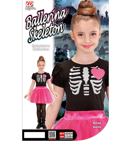 e-carnavalskleding-SYK Skelet ballerina jurkje meisje