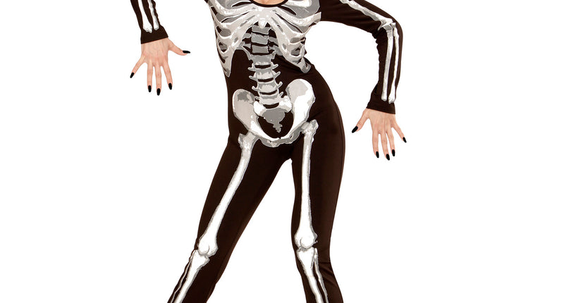 e-carnavalskleding-SYK Skelet dames jumpsuits