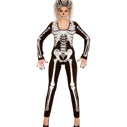 e-carnavalskleding-SYK Skelet dames jumpsuits