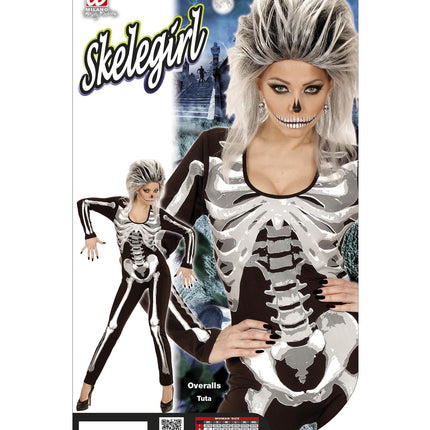 e-carnavalskleding-SYK Skelet dames jumpsuits