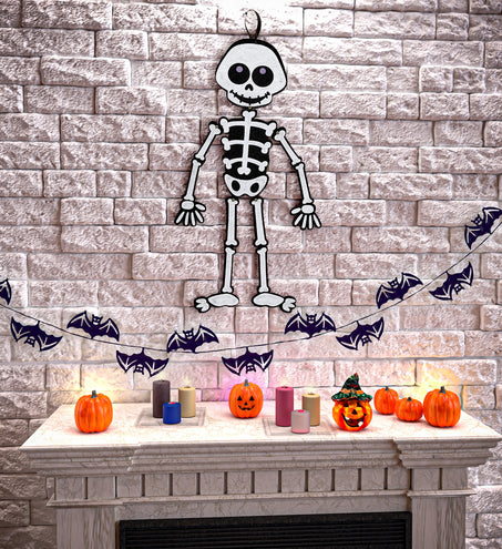 e-carnavalskleding-SYK Skelet hangdecoratie 53cm