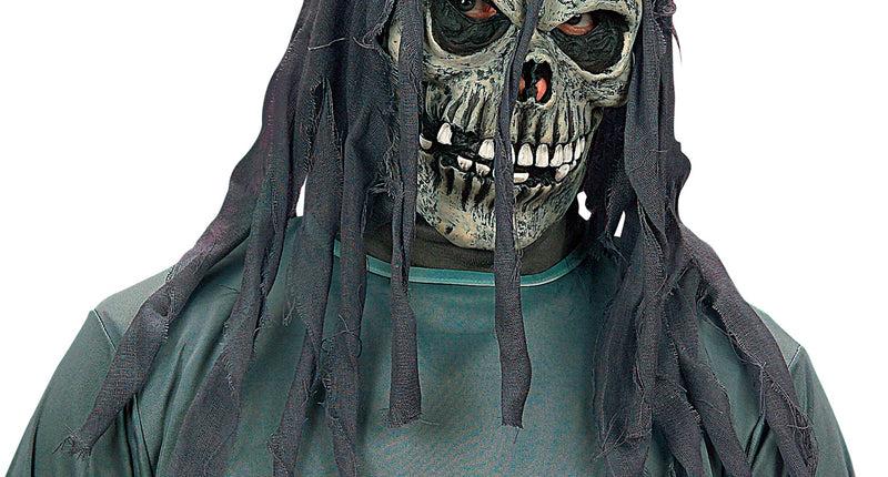 e-carnavalskleding-SYK Skelet masker met haren kind