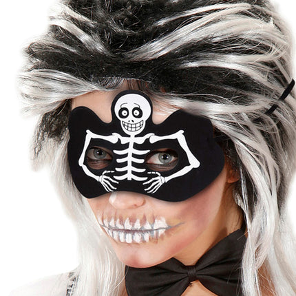 e-carnavalskleding-SYK Skelet oogmasker met geraamte