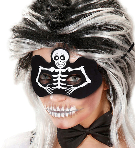e-carnavalskleding-SYK Skelet oogmasker met geraamte