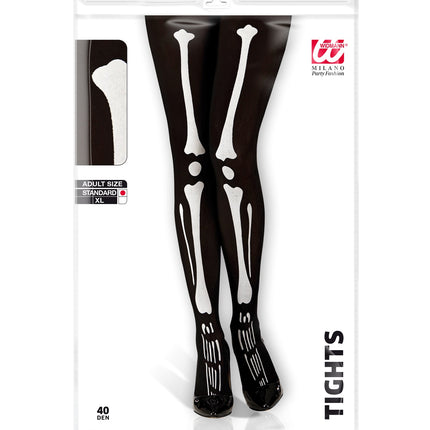 e-carnavalskleding-SYK Skelet panty botten dames