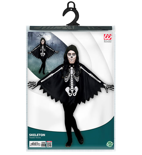 e-carnavalskleding-SYK Skelet poncho halloween kinderen