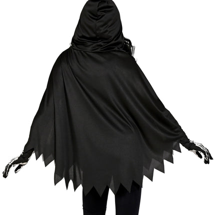 e-carnavalskleding-SYK Skelet poncho halloween volwassenen
