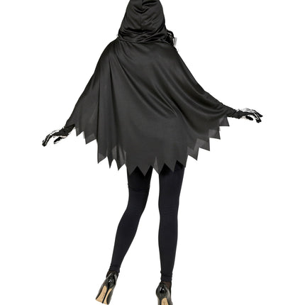 e-carnavalskleding-SYK Skelet poncho halloween volwassenen