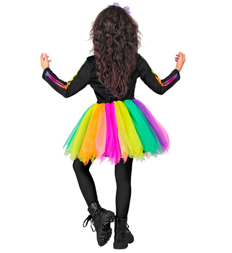 e-carnavalskleding-SYK Skelet regenboog kind
