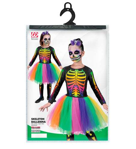 e-carnavalskleding-SYK Skelet regenboog kind