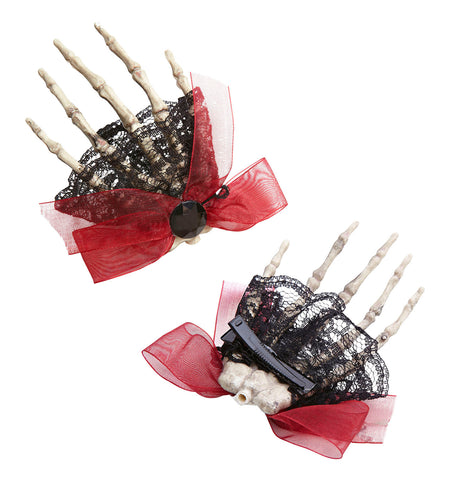 e-carnavalskleding-SYK Skelet sieraden broche dode hand