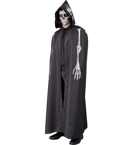 e-carnavalskleding-SYK Skeleton cape met capuchon