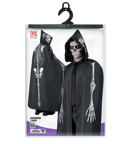 e-carnavalskleding-SYK Skeleton cape met capuchon
