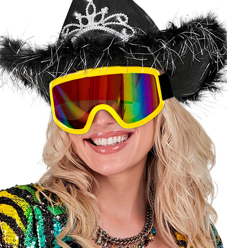 e-carnavalskleding-SYK Skibril geel