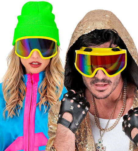 e-carnavalskleding-SYK Skibril geel