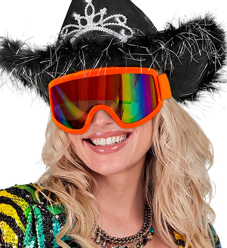e-carnavalskleding-SYK Skibril neon oranje