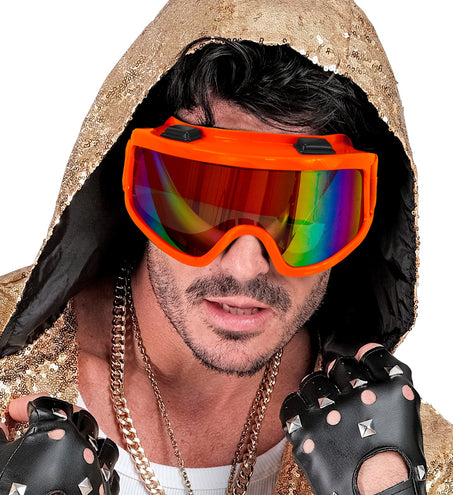 e-carnavalskleding-SYK Skibril neon oranje