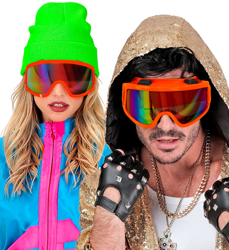 e-carnavalskleding-SYK Skibril neon oranje