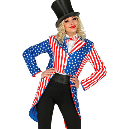e-carnavalskleding-SYK Slipjas Amerika USA dames