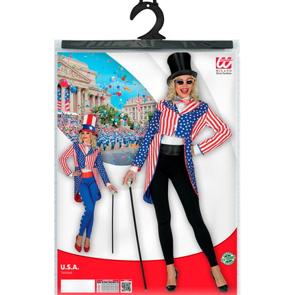 e-carnavalskleding-SYK Slipjas Amerika USA dames