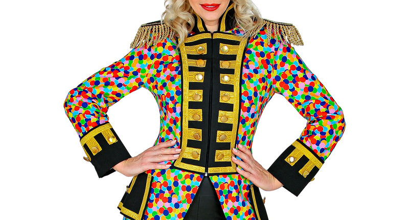 e-carnavalskleding-SYK Slipjas Clown carnaval meerkleurig dames