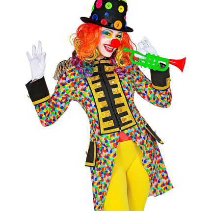 e-carnavalskleding-SYK Slipjas Clown carnaval meerkleurig dames