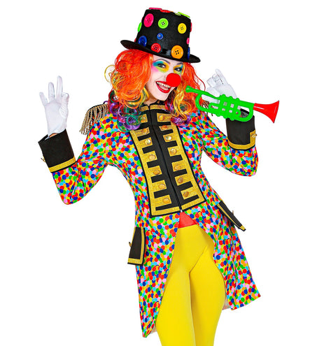e-carnavalskleding-SYK Slipjas Clown carnaval meerkleurig dames
