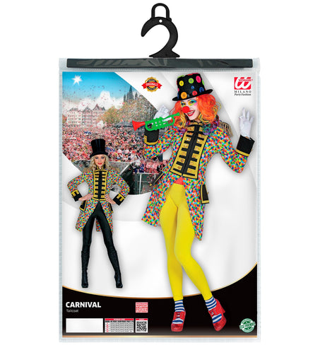 e-carnavalskleding-SYK Slipjas Clown carnaval meerkleurig dames