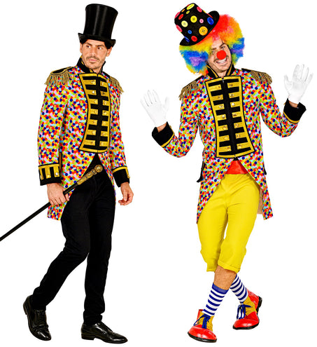e-carnavalskleding-SYK Slipjas Clown carnaval meerkleurig heren