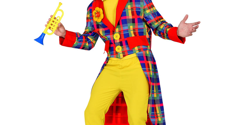 e-carnavalskleding-SYK Slipjas clown geruit multi heren