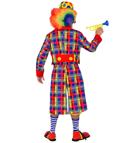 e-carnavalskleding-SYK Slipjas clown geruit multi heren
