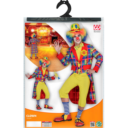 e-carnavalskleding-SYK Slipjas clown geruit multi heren