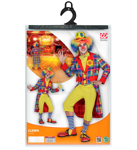e-carnavalskleding-SYK Slipjas clown geruit multi heren