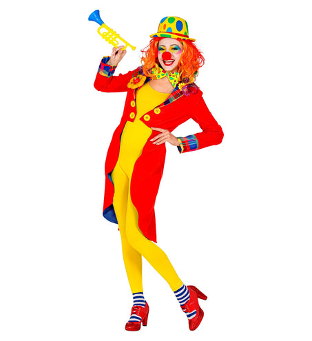 e-carnavalskleding-SYK Slipjas clown rood dames
