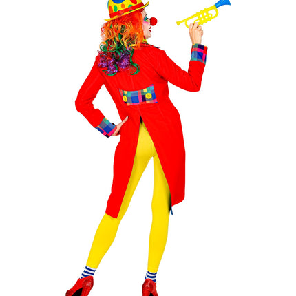 e-carnavalskleding-SYK Slipjas clown rood dames