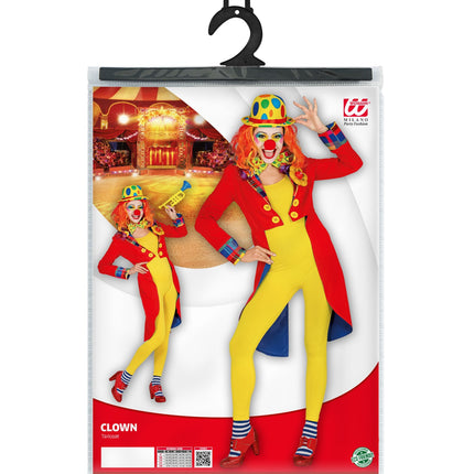 e-carnavalskleding-SYK Slipjas clown rood dames