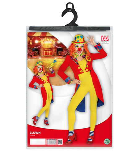 e-carnavalskleding-SYK Slipjas clown rood dames