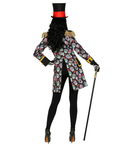 e-carnavalskleding-SYK Slipjas day of dead schedels dames