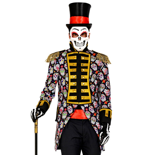 e-carnavalskleding-SYK Slipjas day of dead schedels heren
