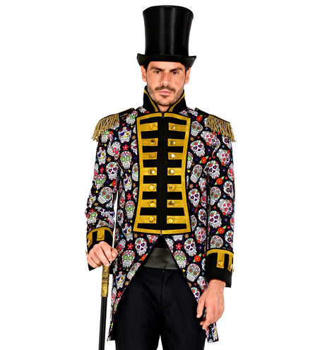 e-carnavalskleding-SYK Slipjas day of dead schedels heren