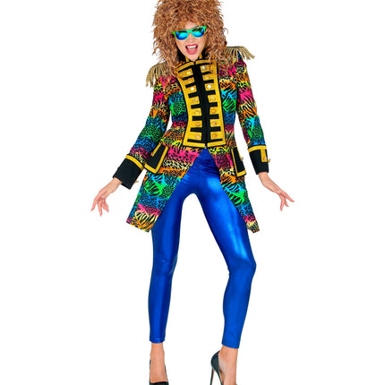 e-carnavalskleding-SYK Slipjas disco zebra jaren 80 dames