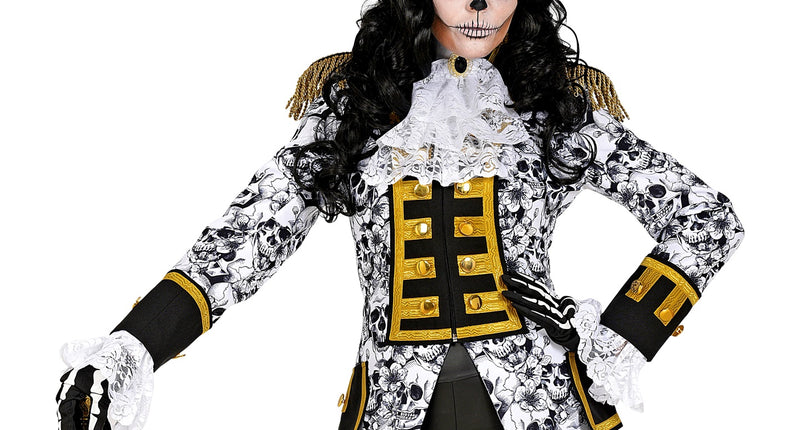 e-carnavalskleding-SYK Slipjas halloween schedels dames