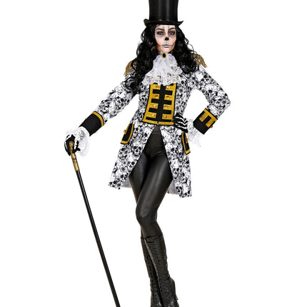 e-carnavalskleding-SYK Slipjas halloween schedels dames