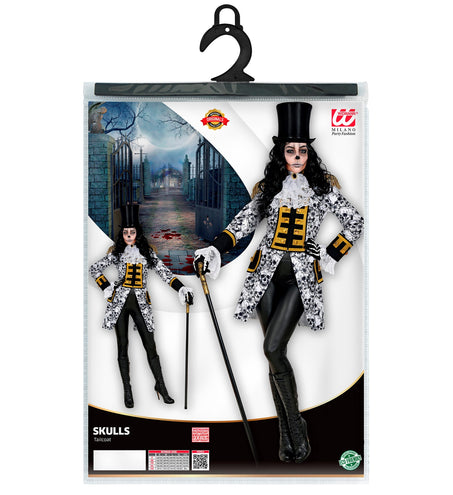 e-carnavalskleding-SYK Slipjas halloween schedels dames