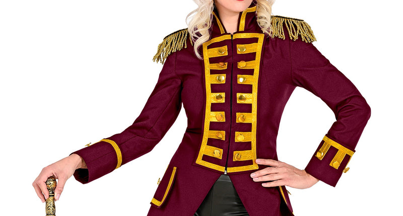 e-carnavalskleding-SYK Slipjas rood/ bordeaux dames
