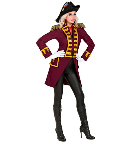 e-carnavalskleding-SYK Slipjas rood/ bordeaux dames