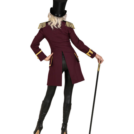 e-carnavalskleding-SYK Slipjas rood/ bordeaux dames