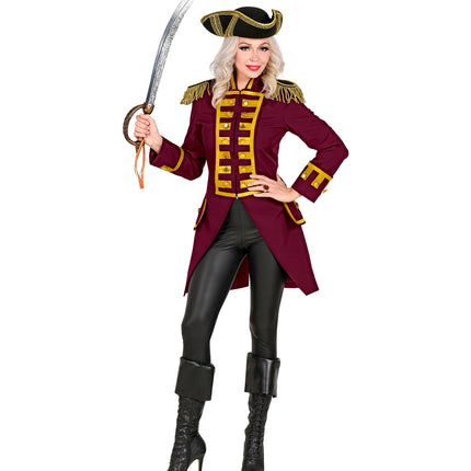 e-carnavalskleding-SYK Slipjas rood/ bordeaux dames